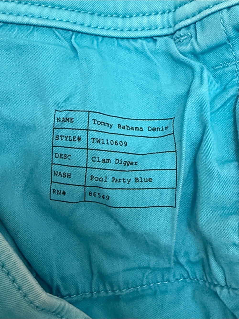 Tommy Bahama clamdigger shorts Bermuda shorts blue size 6 - Picture 6 of 9